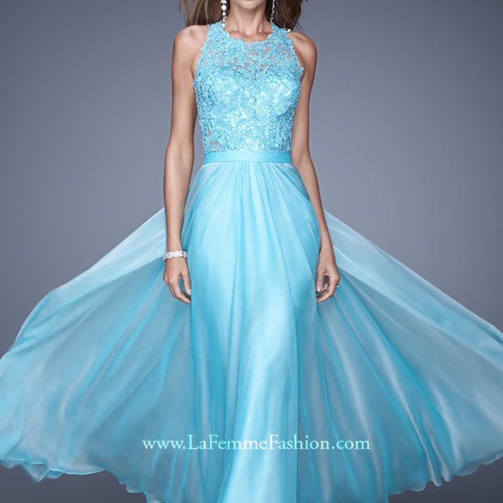 La Femme Aqua Prom Dress // Size 10